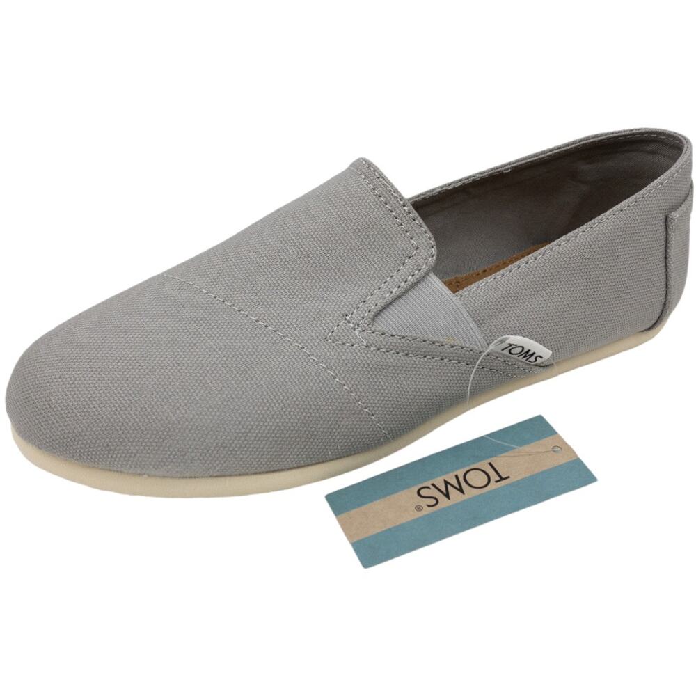 Toms Drizzle Gray Redondo Chambray Slip On Flats Loafers 9